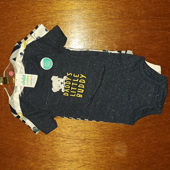 NWT Set of 3 Carter's Child of Mine Onesies Size 18 Months - Picture 1 of 8